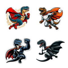 スーパーヒーロー×恐竜の絵文字メイン画像