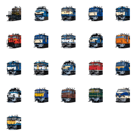 [LINE絵文字]electric locomotive faceの画像一覧