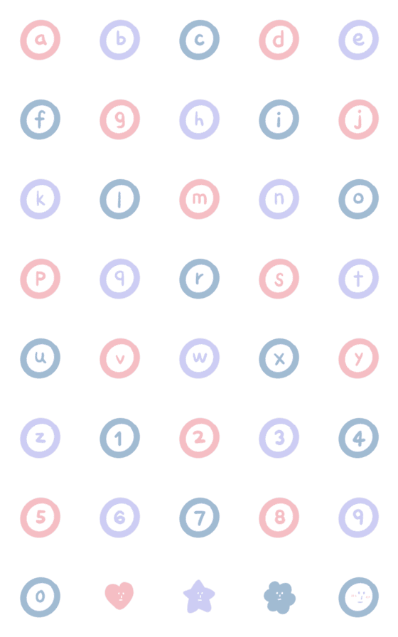 [LINE絵文字]Cute English numerals 6の画像一覧