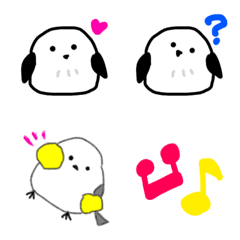 [LINE絵文字] シマエナガふわふわ1の画像