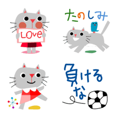 [LINE絵文字] POPな猫さん✳︎毎日使える絵文字の画像