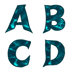 [LINE絵文字] Blue Lightning Font (animated emoji)の画像