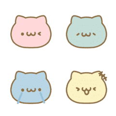 [LINE絵文字] 使いやすい♪カラフルねこの画像