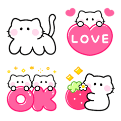 [LINE絵文字] ▶︎動く♡もちもちねこちゃん♡の画像