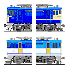 [LINE絵文字] 繋げる列車(機関車セット）の画像