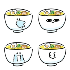 [LINE絵文字] シンプル 塩ラーメン 日常会話の画像