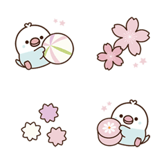 [LINE絵文字] あおいとり！ぴーちゃん 桜と飴の画像