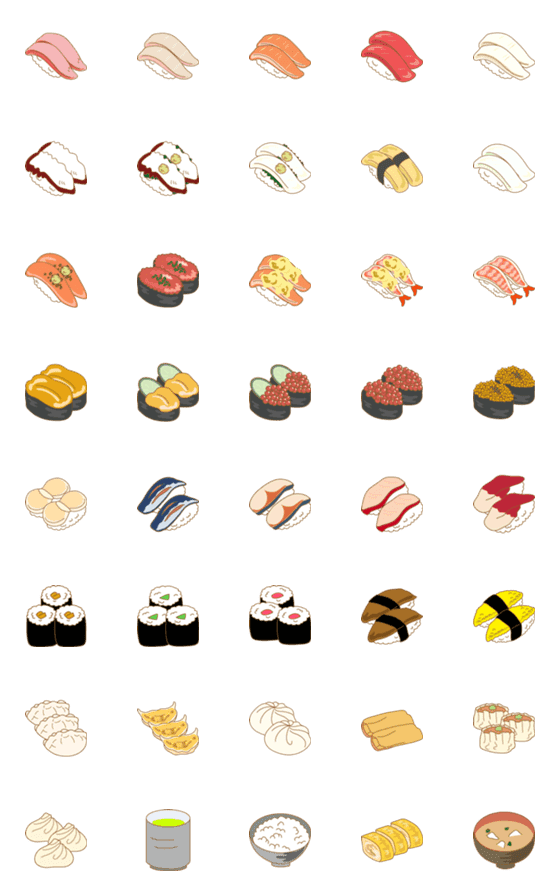 [LINE絵文字]おいしい絵文字②-toYvu-の画像一覧