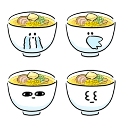 [LINE絵文字] シンプル 塩バターコーンラーメン 日常会話の画像