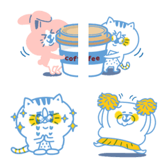 【猫】毎日使えるしろいくまちゃんの絵文字メイン画像