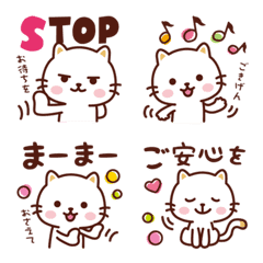 [LINE絵文字] ねこのニャンタン_絵文字4 「いつでも」の画像