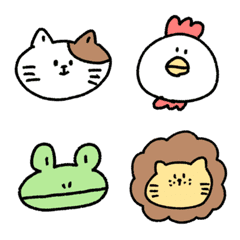 可愛くてゆるい動物さん絵文字の絵文字メイン画像