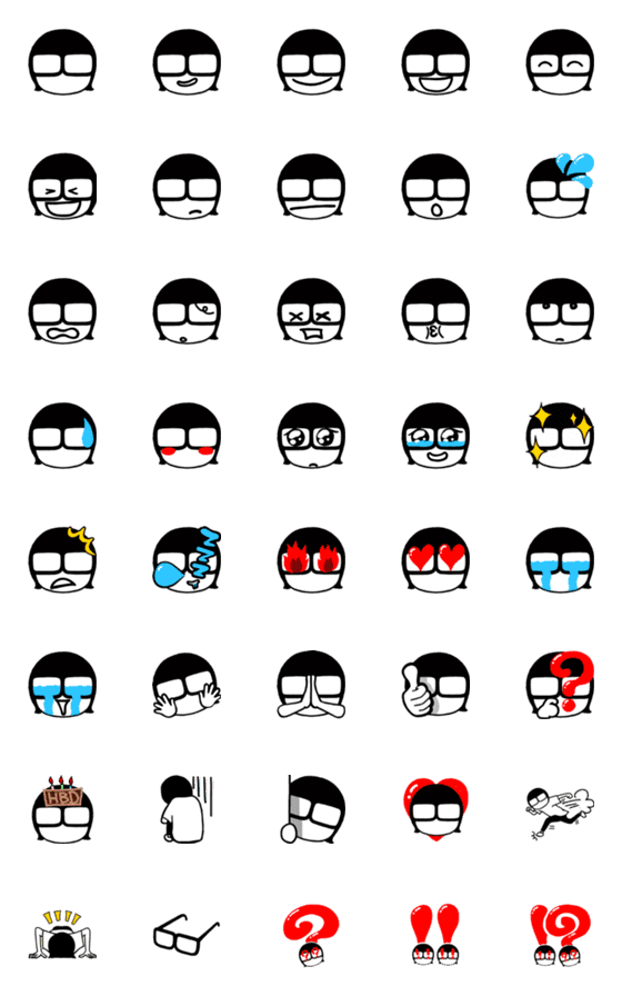 [LINE絵文字]ぼん♭の絵文字の画像一覧