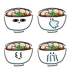 [LINE絵文字] シンプル チャーシュー麺 日常会話の画像