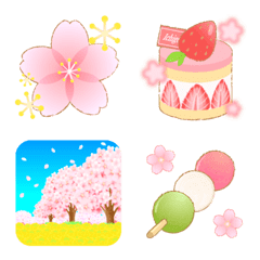 [LINE絵文字] 動く♩桜色ふわり春絵文字の画像