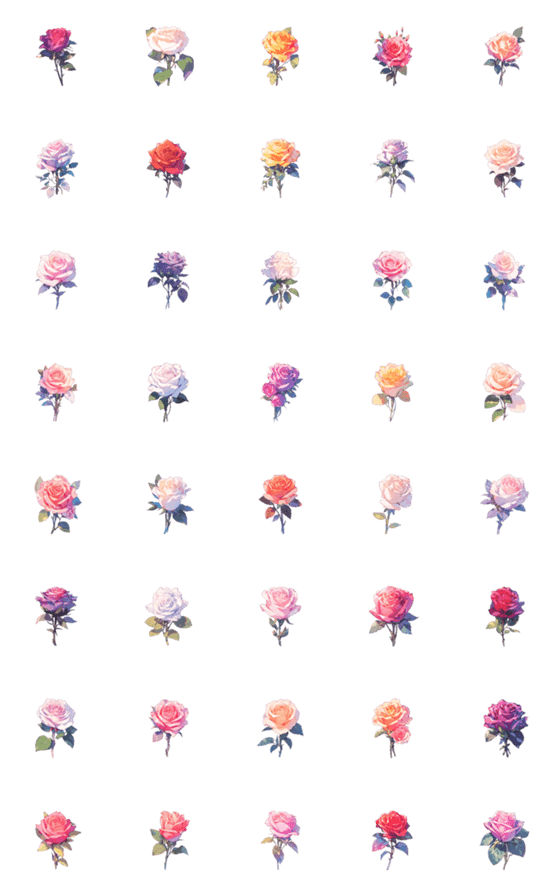 [LINE絵文字]rose gardenの画像一覧