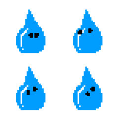 [LINE絵文字] Simple Water Drop Pixelの画像