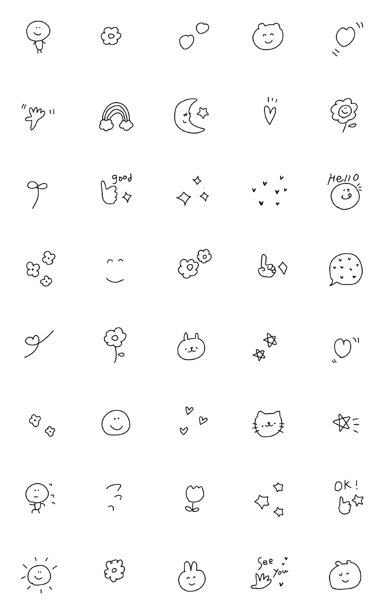 [LINE絵文字]＊シンプルで使いやすい絵文字＊の画像一覧