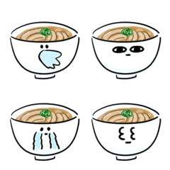 [LINE絵文字] シンプル かけうどん 日常会話の画像