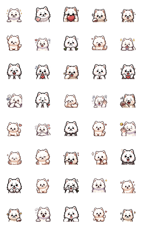 [LINE絵文字]穏やかでいたずらっ子の犬の様々な感情3の画像一覧