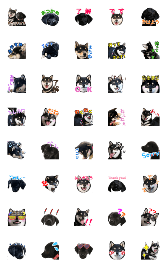 [LINE絵文字]My beloved dogsの画像一覧
