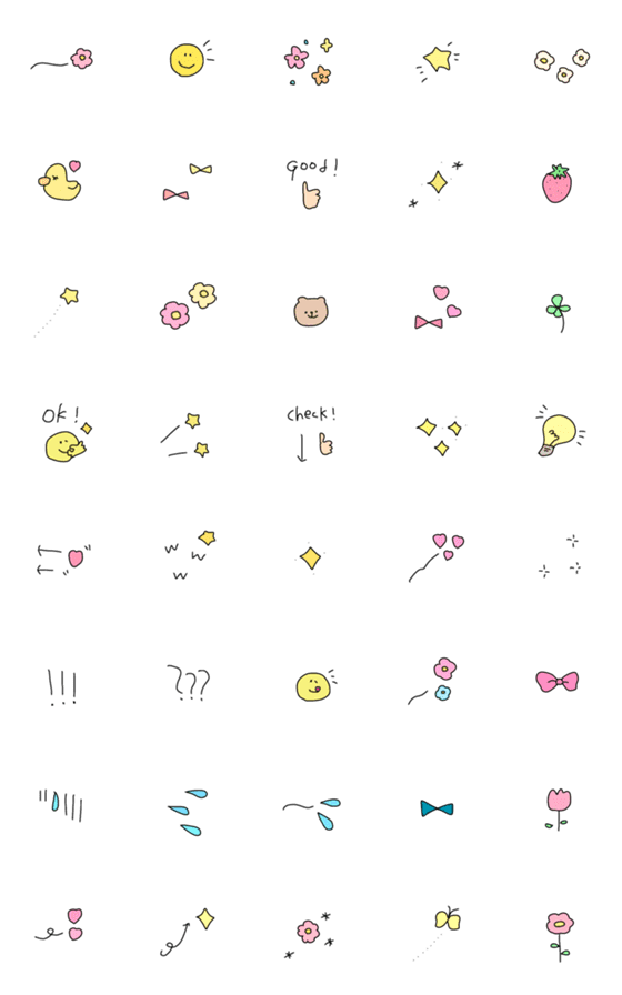 [LINE絵文字]⭐︎⭐︎ちいさい絵文字の画像一覧