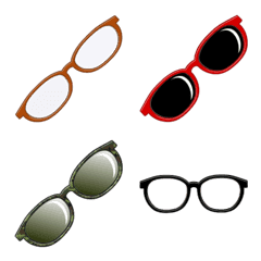 [LINE絵文字] 眼鏡とサングラスの絵文字 【修正版2】の画像