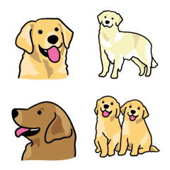 [LINE絵文字] ロキアコ ゴールデンレトリバー絵文字2の画像