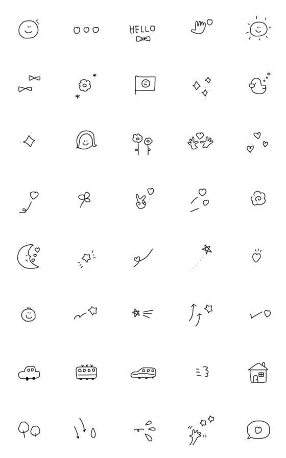 [LINE絵文字]＊＊シンプルで控えめset⑅◡̈*の画像一覧