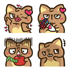 [LINE絵文字] Brown Meow's Emojiの画像