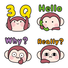 [LINE絵文字] Monkeycuite Emoji CH＆ENの画像