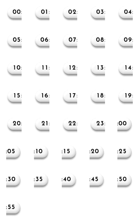[LINE絵文字][ Time ] White 3Dの画像一覧