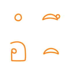[LINE絵文字] Thai alphabet Emonji 2(orange)の画像