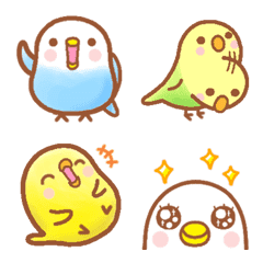 [LINE絵文字] まるまるインコさん絵文字の画像