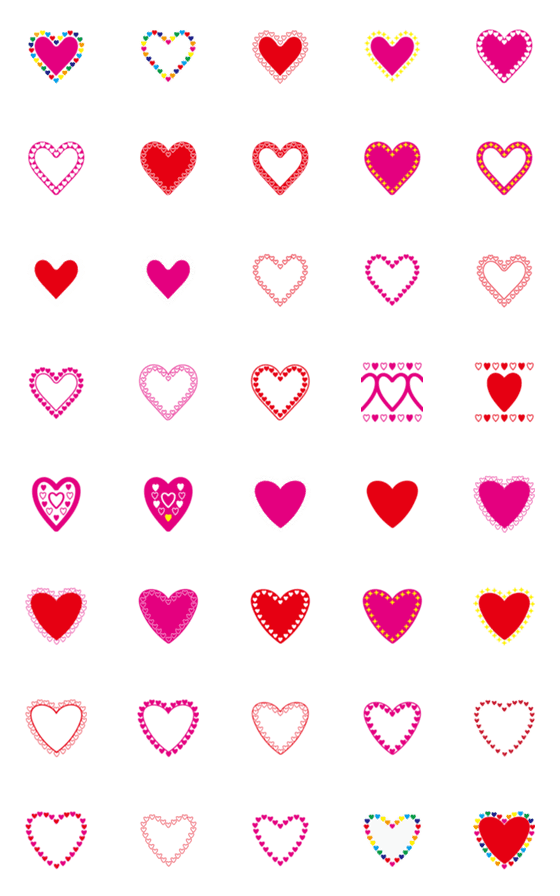 [LINE絵文字]動く！！ハートいろいろ絵文字4の画像一覧