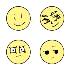 [LINE絵文字] 黄色い顔のキャラクターの画像