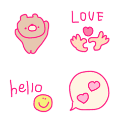 [LINE絵文字] ＊＊pink cute happy＊＊の画像