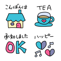 [LINE絵文字] 手書き風オシャレ女子が使うピンブル絵文字の画像