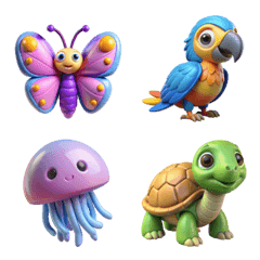 [LINE絵文字] cute little animals.の画像