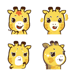 [LINE絵文字] Haha Emoji 01-Giraffeの画像