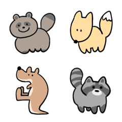 [LINE絵文字] 色んな動物のシュールな絵文字の画像