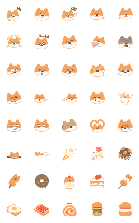 [LINE絵文字]A corgi dog2の画像一覧