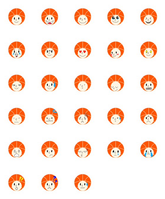[LINE絵文字]にこにこバスケットボールの画像一覧