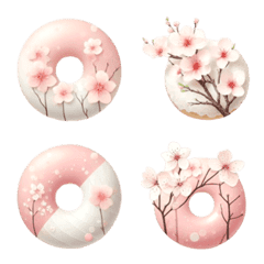 [LINE絵文字] 桜ドーナツ 絵文字2の画像