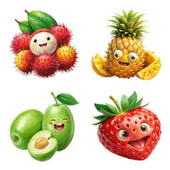 [LINE絵文字] Delicious Mixed Fruit (Emoji) 2の画像