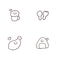 [LINE絵文字] ○ゆるーいたべもの○の画像