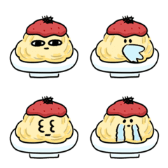 [LINE絵文字] シンプル 明太子パスタ 日常会話の画像