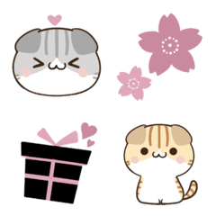 [LINE絵文字] かわいい猫♦スコティッシュフォールドの画像