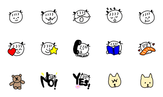 [LINE絵文字]なななもじの画像一覧