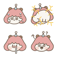 [LINE絵文字] Lubyyang bear girlfriend emoji3の画像